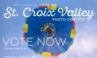 A graphic announcing voting for the 2020 Lens on St. Croix Valley photo contest.