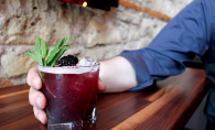 A Blackberry Smash cocktail from Brick & Bourbon