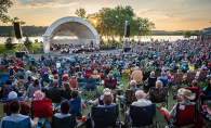 A crowd gathers to see the Minnesota Orchestra at Hudson's Concerts in the Park series at Lakefront Park