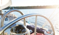 The compass on a sailboat at one of the sailing schools in the St. Croix Valley.