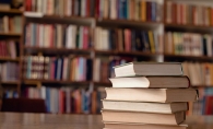 A stack of books at Valley Bookseller.