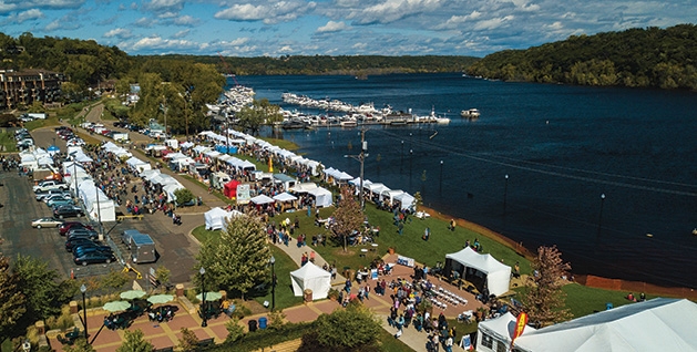 A overhead view of the Rivertown Fall Art Festival 2019