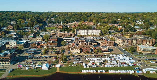 An overhead view of the Rivertown Fall Art Festival 2019