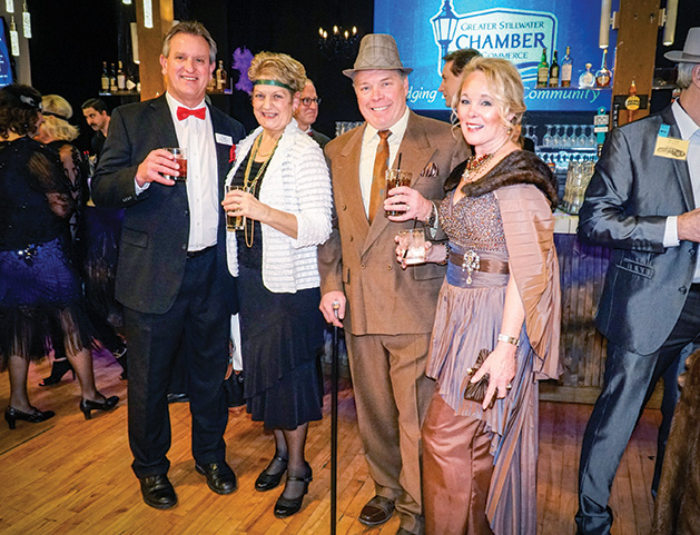 Attendees at the Stillwater Chamber Gala pose for a photo.