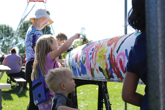 Children paint at the 2019 Spirit of the St. Croix Art Festival