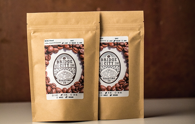 bagged coffee beans