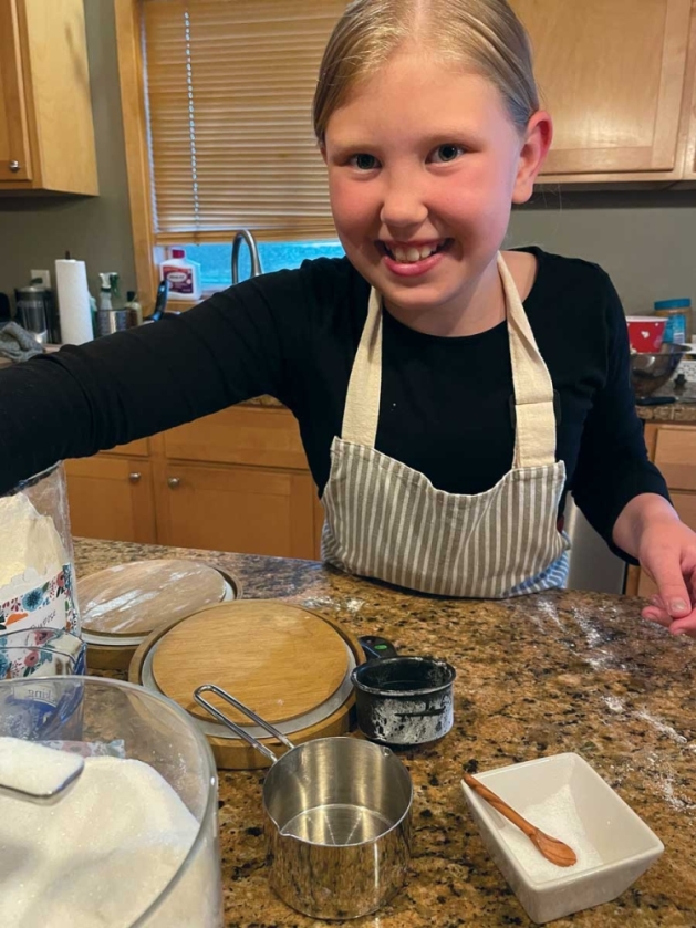 Fiona Wallace baking in the kitchen.