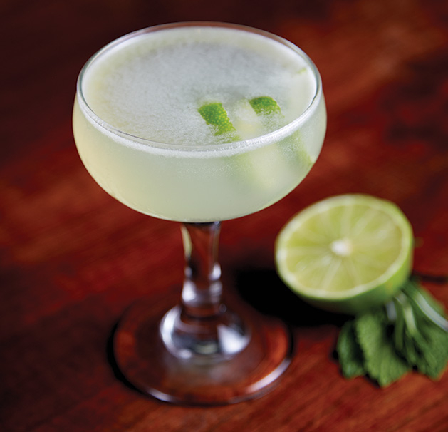 The Last Word The Last Word, a gin cocktail with lime juice from the Velveteen Speakeasy.