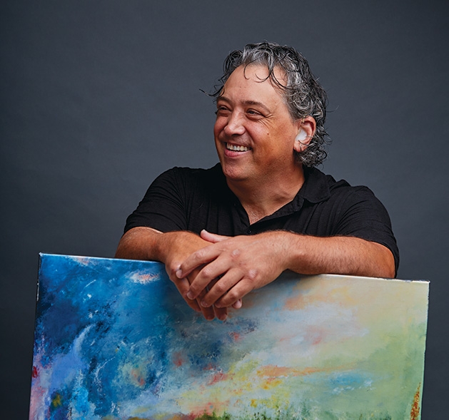 Michael DeMeglio, a Stillwater-based artist who has synesthesia. 