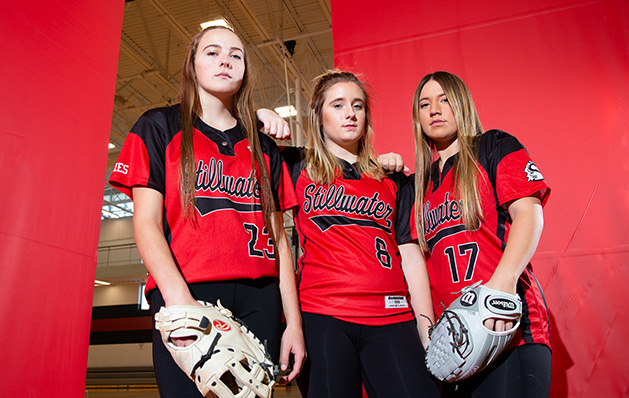 Members of the Stillwater Area High School softball team