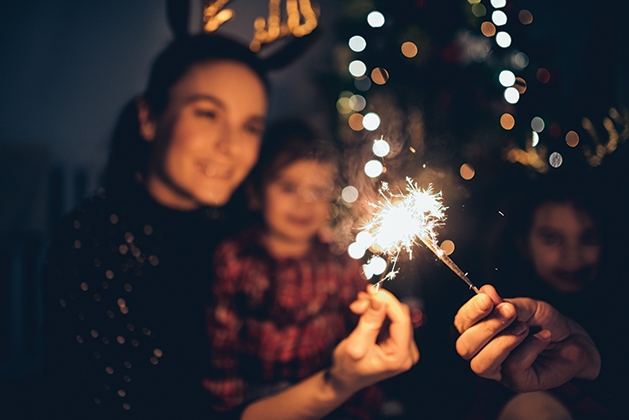 celebrate with sparklers