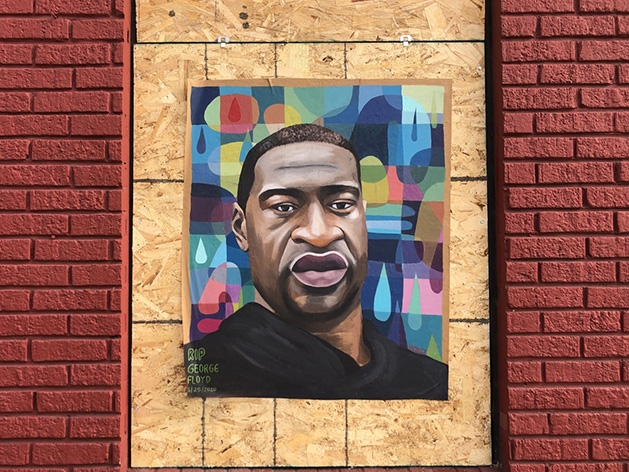 George Floyd mural A mural depicting George Floyd