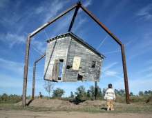 "Reclamation," a sculpture at the Franconia Sculpture Park