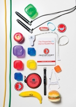 A copy of the ProportionFit Diet & Health Plan kit, which contains the ProportionFit book and tools to ensure you're eating the proper portions.
