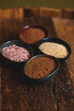 spices in pinch bowls