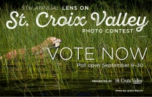 A graphic advertising voting for the 2019 Lens on St. Croix Valley photo contest.