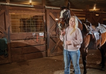 Erin Olsen and her horse, Ace at True North Ranch