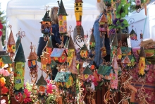 Gnome houses at the Spirit of the St. Croix Art Festival.