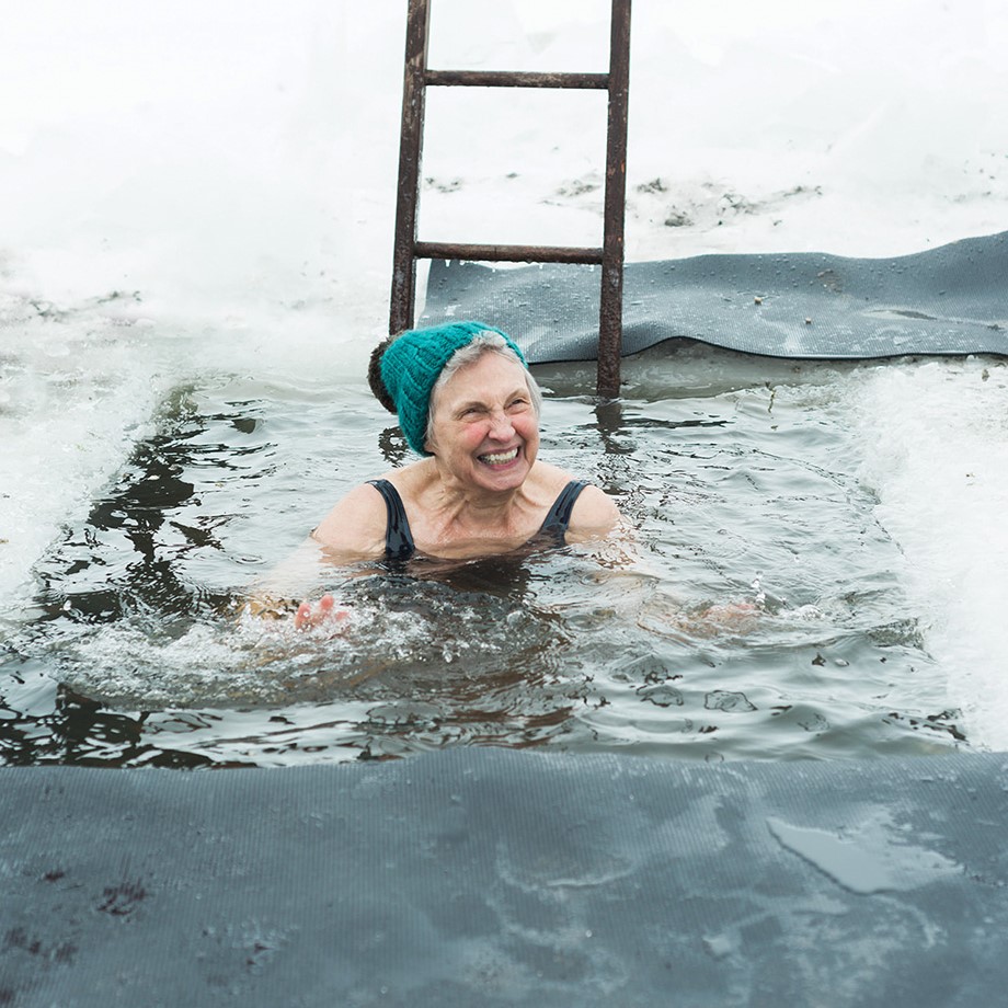 Woman Cold Water Plunging