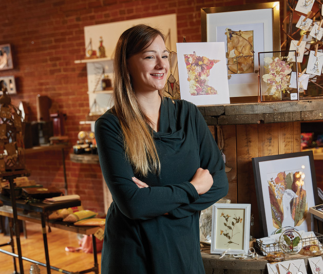 Caitlin Gerdes, owner of Pressed Flower Shop