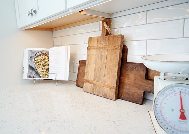 The kitchen counter in the Eikes' home.