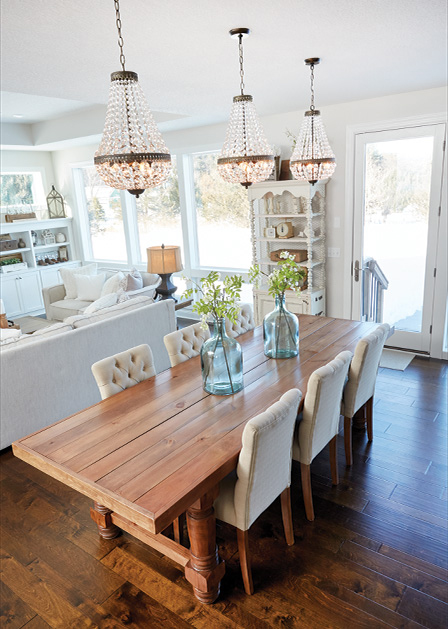 The dining room of the Eikes' home