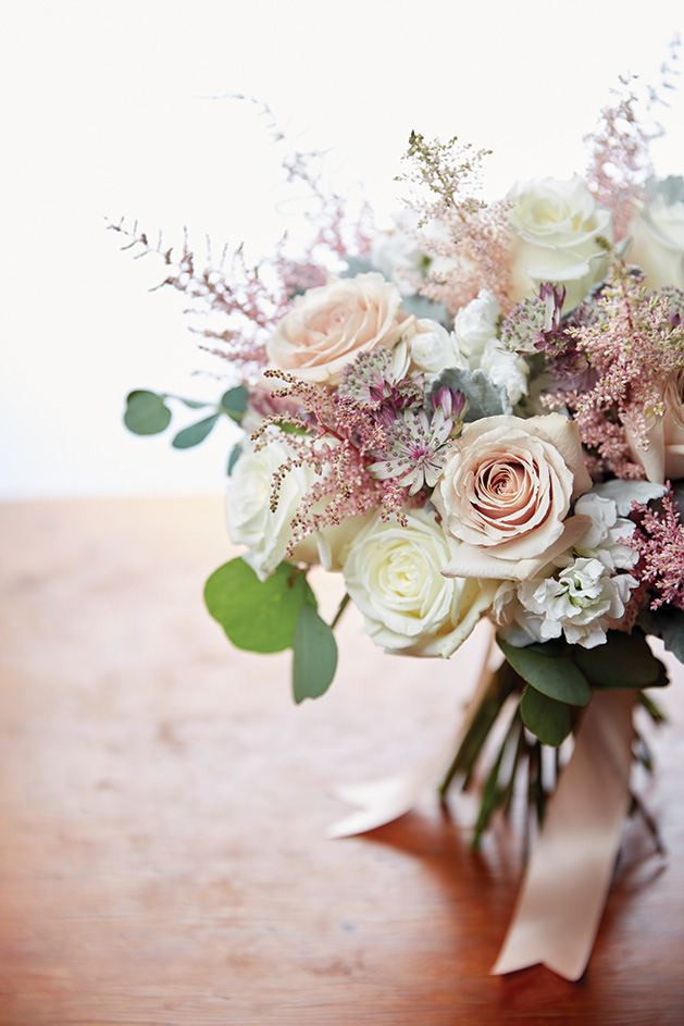 A bridal bouquet from Hudson Flower Shop