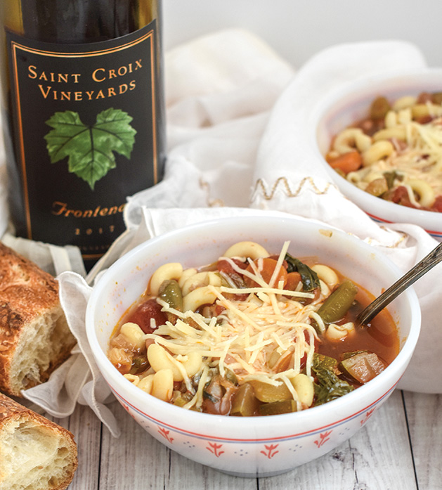 Red wine minestrone made from a recipe by NellieBellie